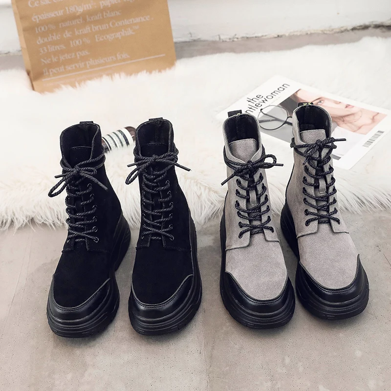 Fujin/ботинки на платформе Прямая поставка Цвет бежевый черный Высококачественная