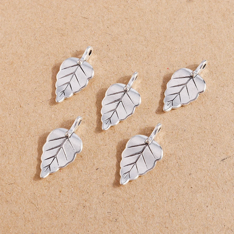

10pcs 14*27mm Silver Color Alloy Leaf Charms for Making DIY Handmade Drop Earrings Pendant Necklaces Jewelry Findings Accessory