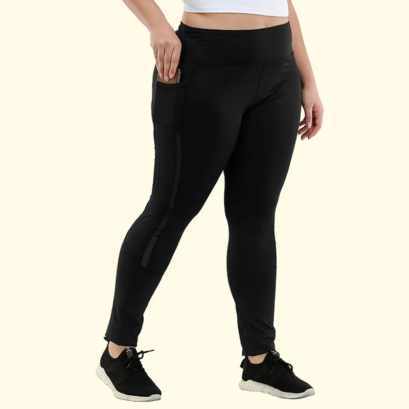 

Large size yoga pants female big size solid color plus fat gym exercise tights autumn/winter fitness Leggings Elastic