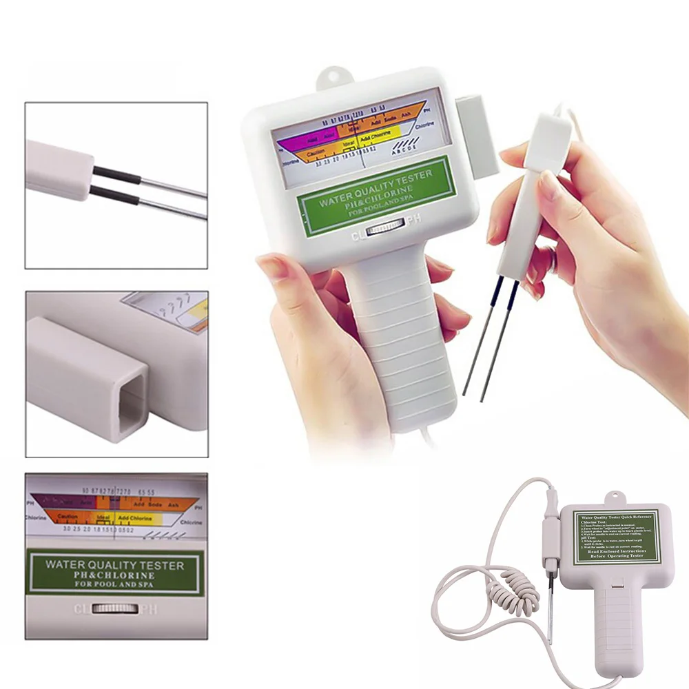 PC-101 CL2 PH Chlorine Tester Water Quality Checker Monitor Meter White Portable Home Swimming Pool Aquarium Test Tools | Инструменты