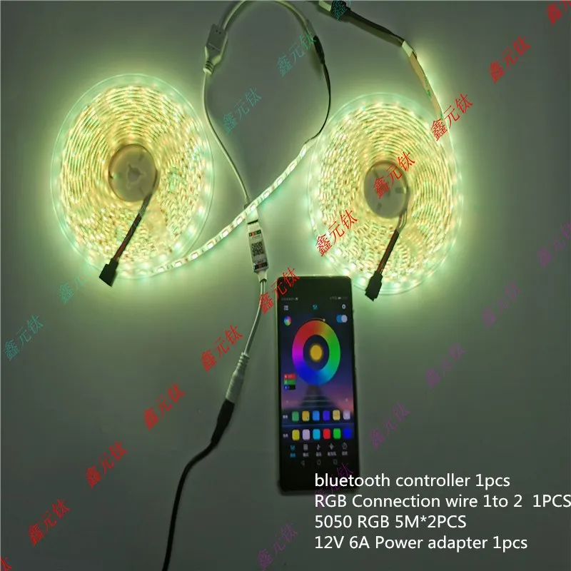 RGB-лента, 5 м, 10 м, мини-контроллер bluetooth, 24 клавиши, источник питания, 3 А, 6 А, провод, 1-2, полный комплект, ремень для лампы от AliExpress WW