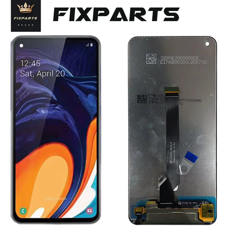 Black No Frame Супер AMOLED lcd для SAMSUNG Galaxy A60 A606 дисплей кодирующий преобразователь сенсорного экрана в сборе A60 A606F для SAMSUNG A60 lcd - Цвет: Black No Frame