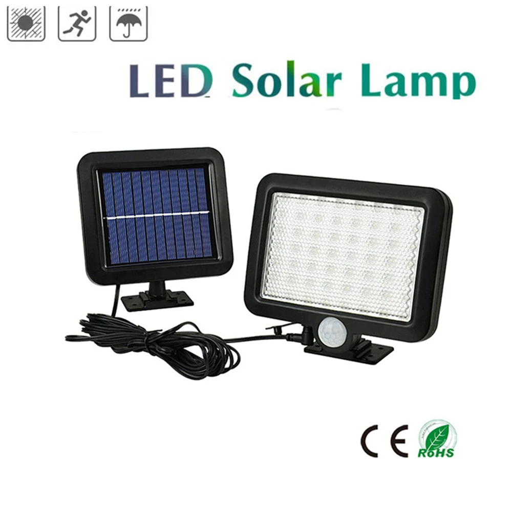 56/30 светодиодный уличный Солнечный настенный светильник с датчиком движения PIR