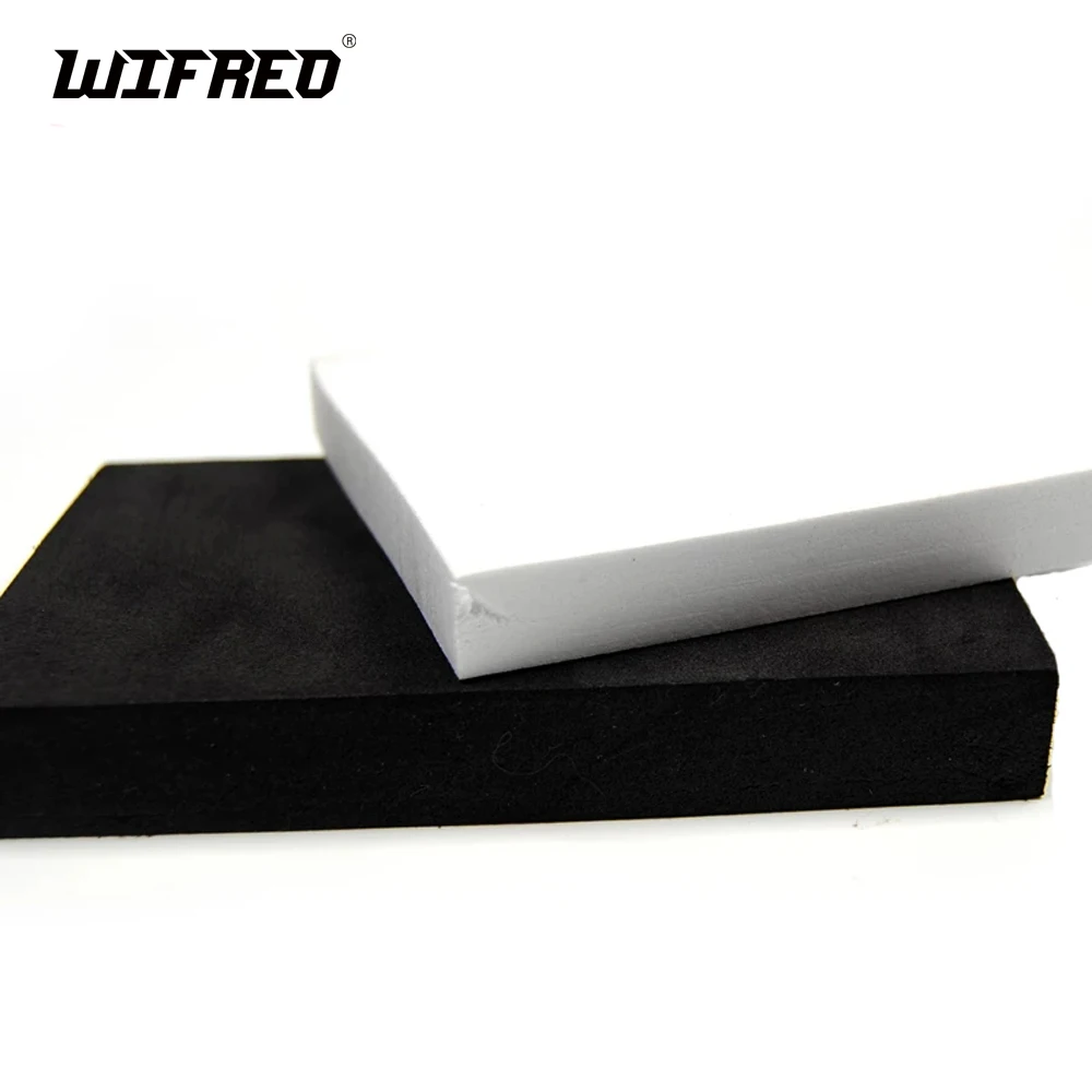 

[4PCS] 5cmX10cm Premium Fly Tying EVA Foam Cubic Square White Black Color Popper Lure Insect Bait Float Making Fishing Material