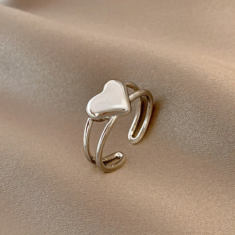 

Корейские модные кольца для женщин из медного сплава Женские Простые Кольца в эстетике 2021 трендовые индивидуальные праздничные ювелирные ...