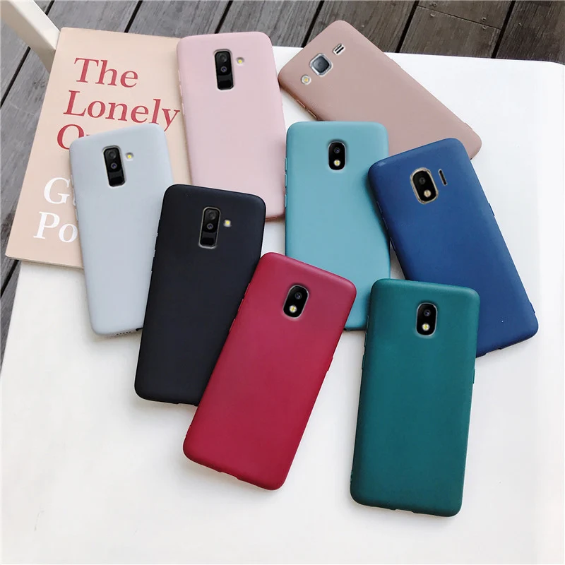 candy color silicone phone case for samsung galaxy j7 pro j5 j3 2017 2016 2015 a6 a8 j8 j6 j4 plus 2018 matte soft tpu cover