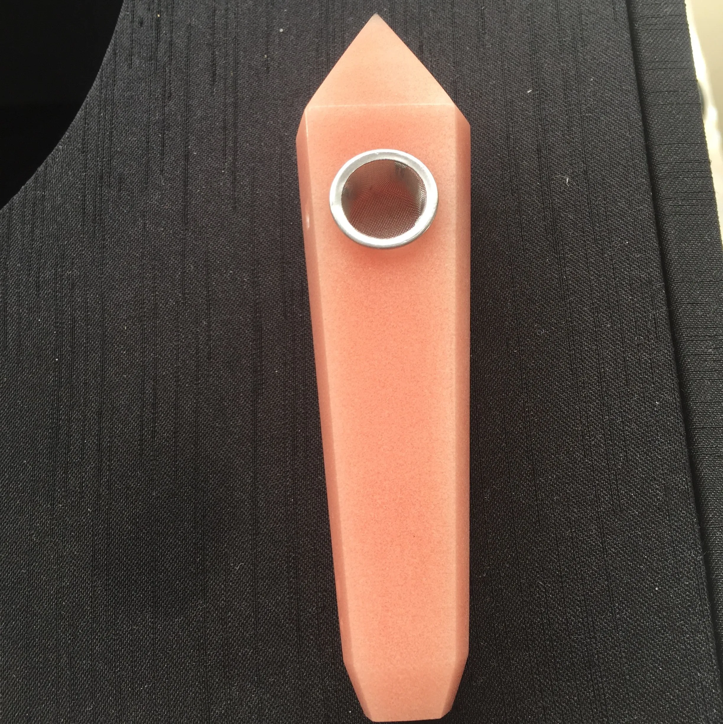 Розовый нефрит одноточечная труба кварц кристалл|Камни| |