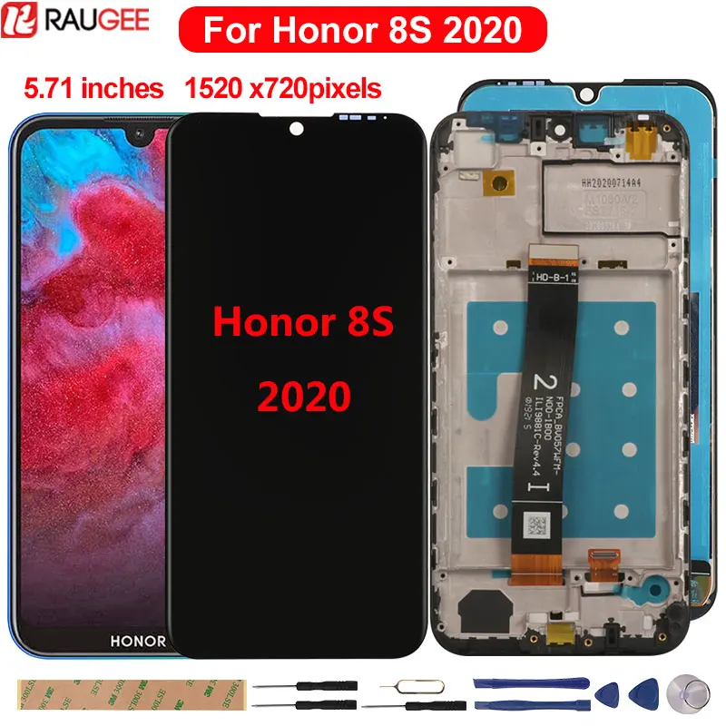 ЖК дисплей для Honor 8 S 2020 сенсорный экран 5 71 дюйма дигитайзер замены с рамкой Huawei