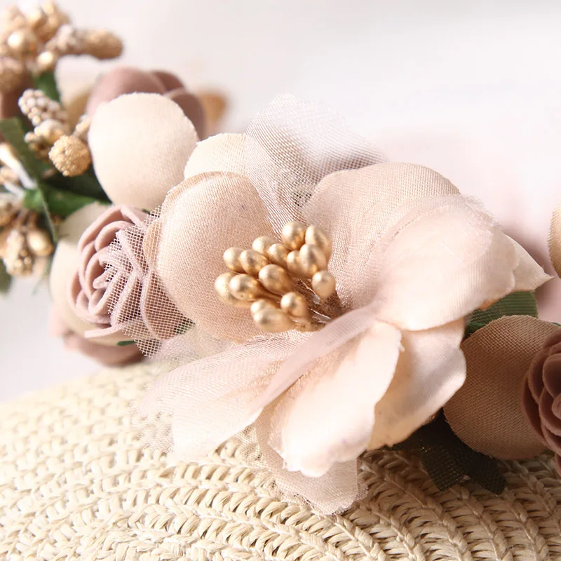 Женская Цветочная Свадебная повязка на голову вечерние свадебные обручи для