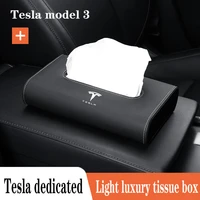 2021 new for tesla model 3 model y paper multi function tissue box car accessories car for model three tesla3 interior