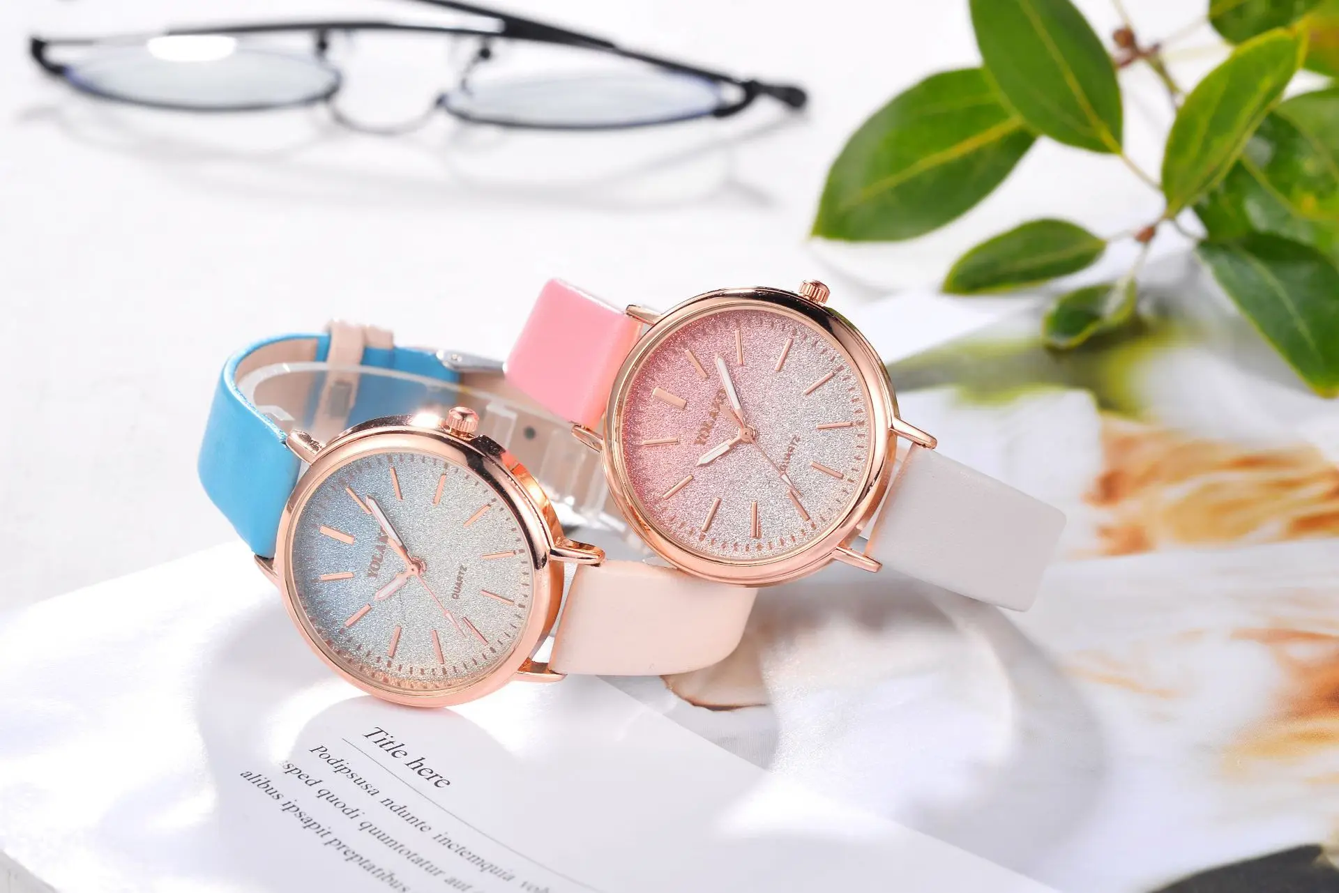 

relojes para mujer Yolako Women Watch Luxury Colorful Leather Band Cute Watch Women Fashion Casual Quartz Wristwatch Gift Clock