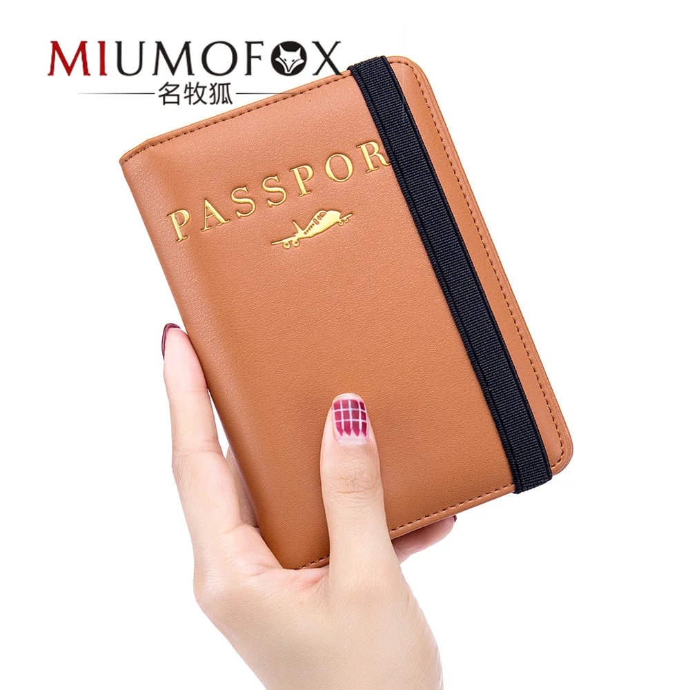 

Leather vertical travel passport bag male rfid card holder anti-theft passport holder female multi-function walletChristmas gift