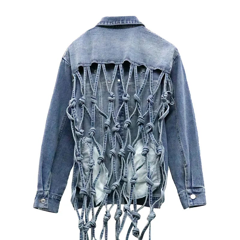 Новинка 2020 шикарная женская сексуальная куртка с открытой спиной и шнуровкой