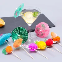 lockdown party ostrich pineapple shape fruit fork umbrella stirrers cocktail party kitchen bar party drink decoration supplies