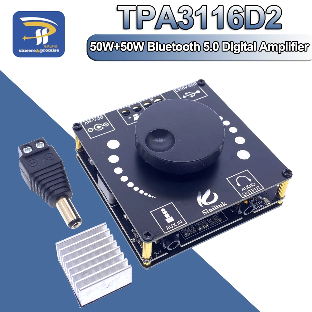 50 Вт + Bluetooth 5 0 цифровой TPA3116 аудио Мощность усилитель класса D 10 ~ 200 Hi Fi стерео TPA3116D2