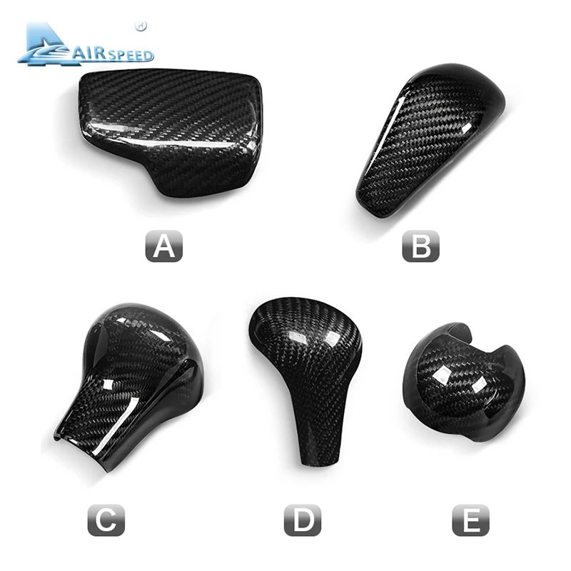 

AIRSPEED Carbon Fiber Car Gear Shift Knob Covers Stickers for Audi A3 8V A4 B8 A5 A6 A7 Q5 Q7 S6 S7 S3 Accessories Interior Trim