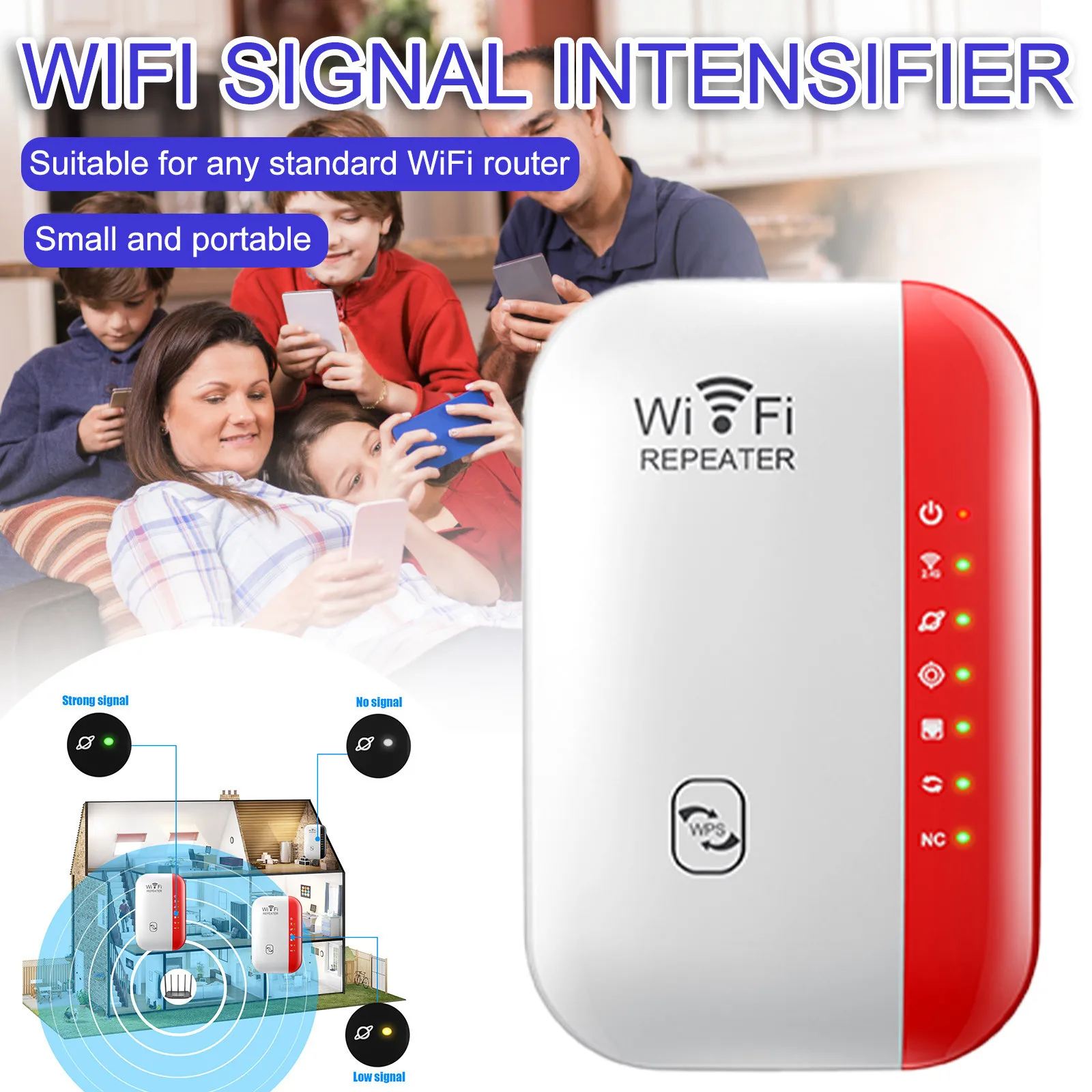 

Мини-усилитель Wi-Fi, 300 Мбит/с, 300 Мбит/с