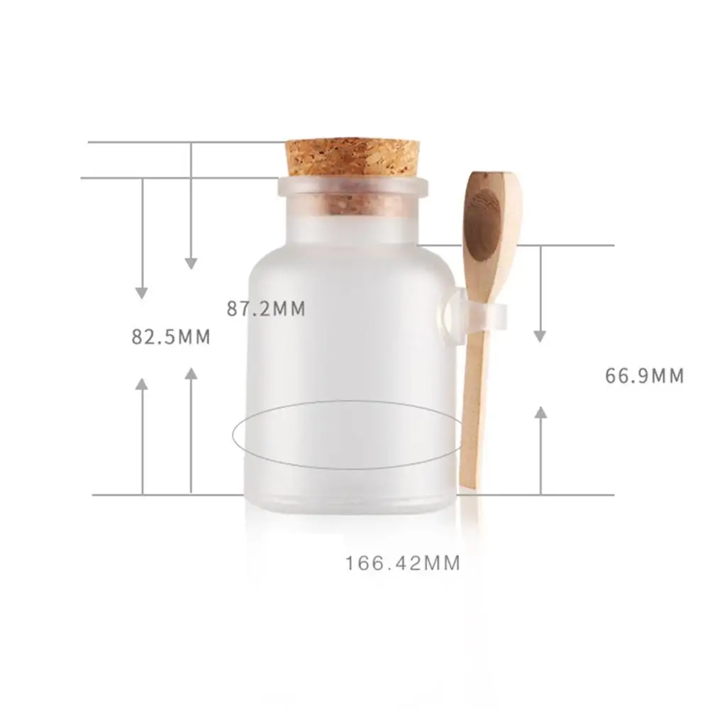 Яркий гламурный 100 мл скраб для ванны соль ABS бутылка с деревянной крышкой ложка