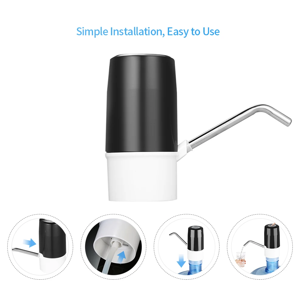 Электрический диспенсер для воды, насос, USB перезаряжаемая бутылка, водяной насос, портативный автоматический галлон, насос для питьевое воды для бутылки воды