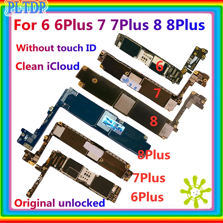 Полностью протестированная оригинальная материнская плата для iPhone 6 7 8 6PLUS Plus plus