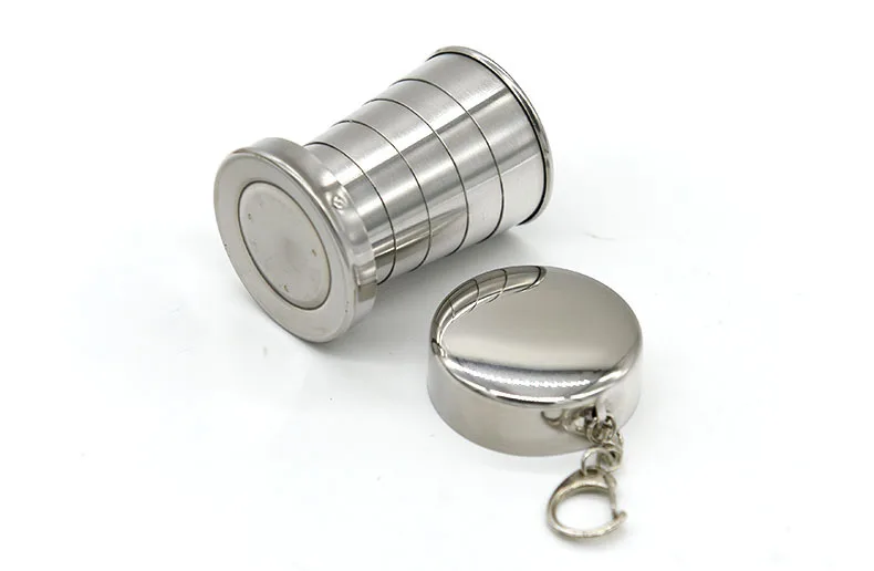 Складная чашка из нержавеющей стали 75/140/240 мл портативная Выдвижная