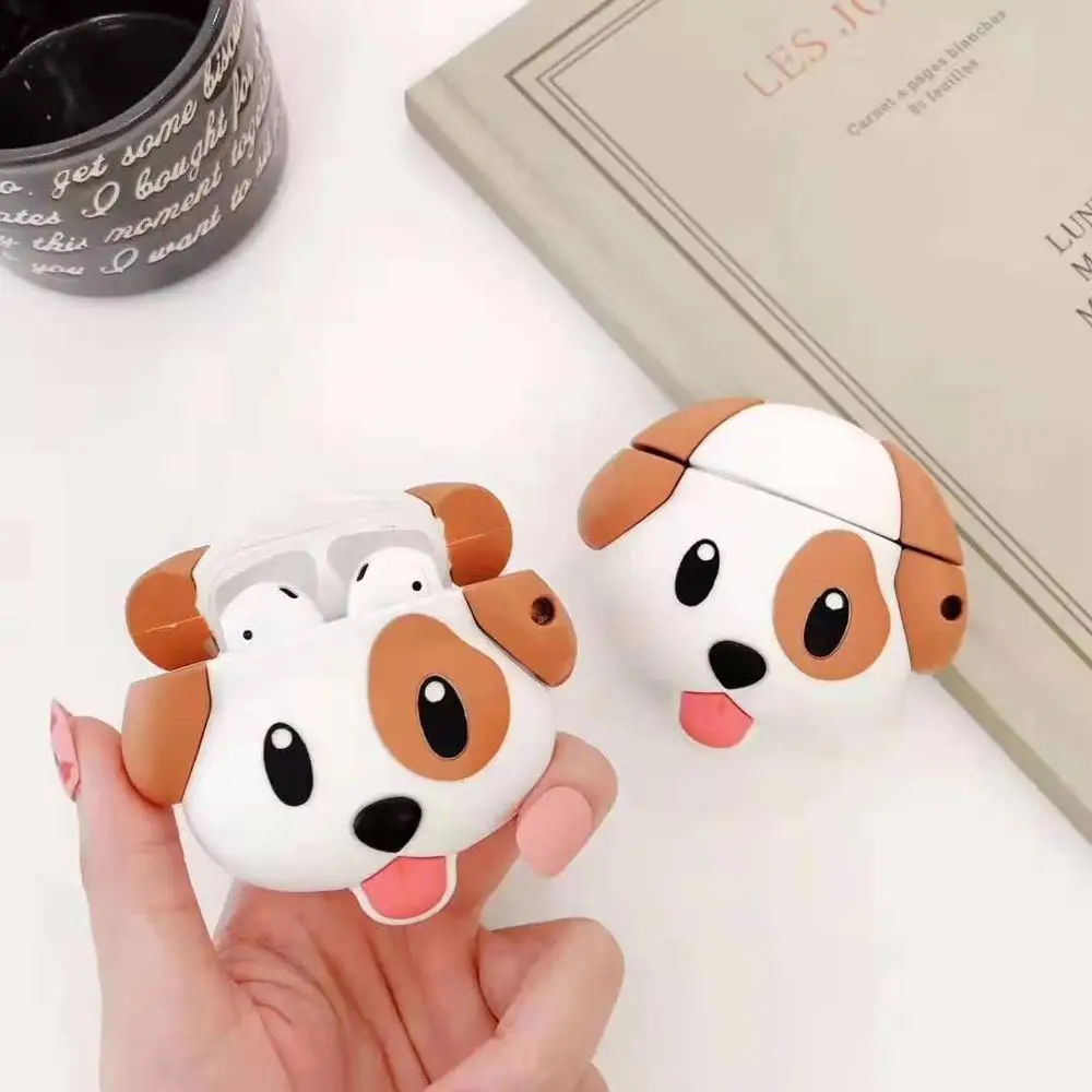 Чехол для наушников Apple AirPods Corgi щенок чехол 3D милая мультяшная собака Шиба-ину