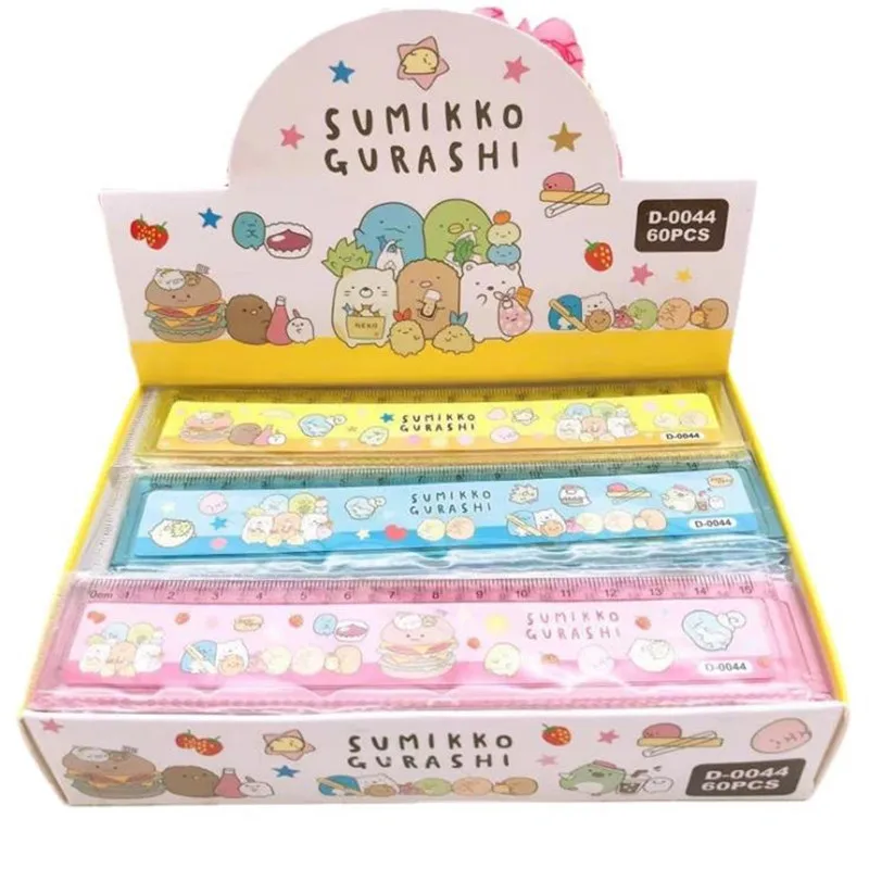 

1 коробка = 60 шт., линейка с волнистой линией, 15 см