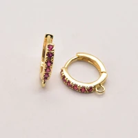 2 pair 14mm pomegranate red ear buckle wedding hair jewelry diy findings components women necklace ring accessories ja0499b