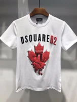 summer top brand dsquared2 mens maple leaf o neck short sleeved t shirt pure cotton casual simple t shirt