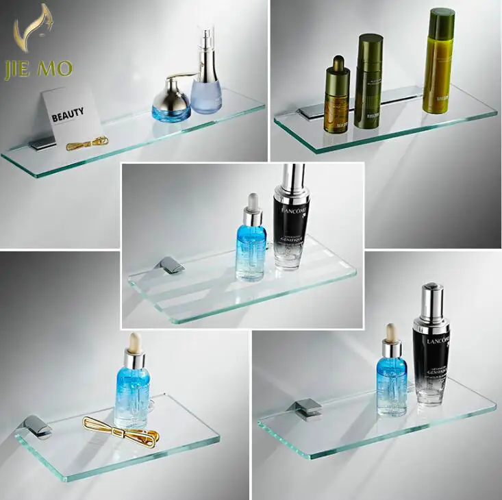 Ванная комната меди стеклянная для комода настенный полка настенное крепление