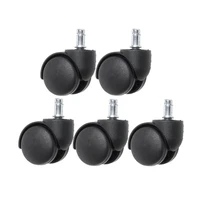 5 pcslot 2 inch caster stick in office chair universal wheel furniture large class nylon silent black