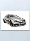 Роскошный спортивный автомобиль Mercedes AMG C 63 S, фотопечать, металлическая печать, жестяная вывеска, мужская пещера, бар, паб, клуб, Настенный декор 20x30 см