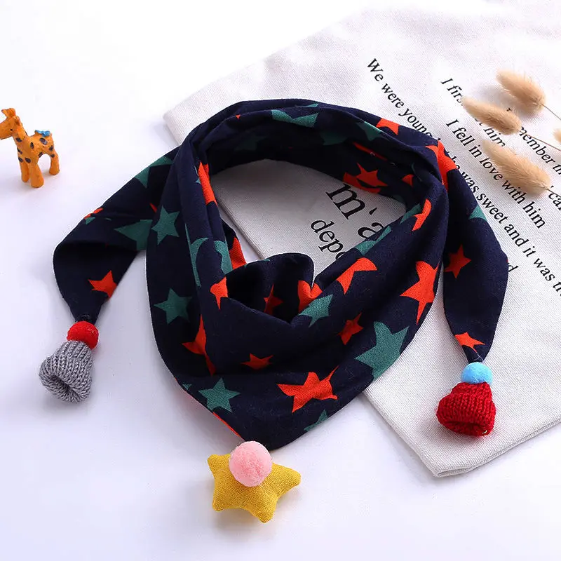 Baby Cotton Neck Scarf Cute Print Children Warm Kids Collars Autumn Winter Boys Girls O Ring Cloth Accessories | Детская одежда и