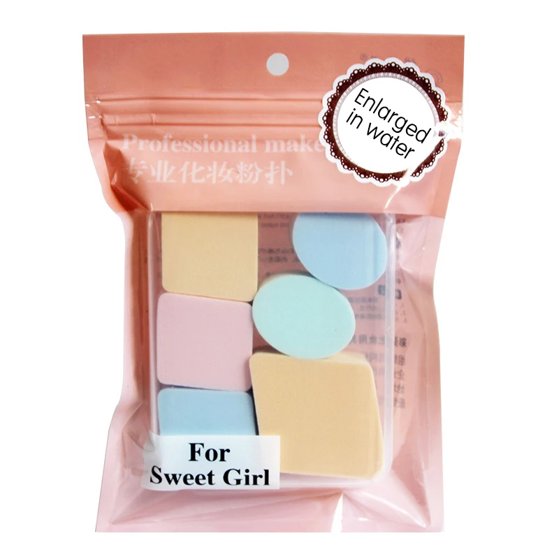 6 шт./компл. губка аппликатор для нанесения пудры на лицо случайного цвета