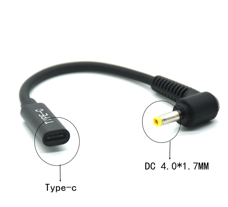 Тип USB-C Female для 5.5X2.5 7.9X5.5 7.4X5.0 4.5X3.0 4.0X1.7 4.8X1.7mm штекер Соединительный кабель Шнур USB C PD