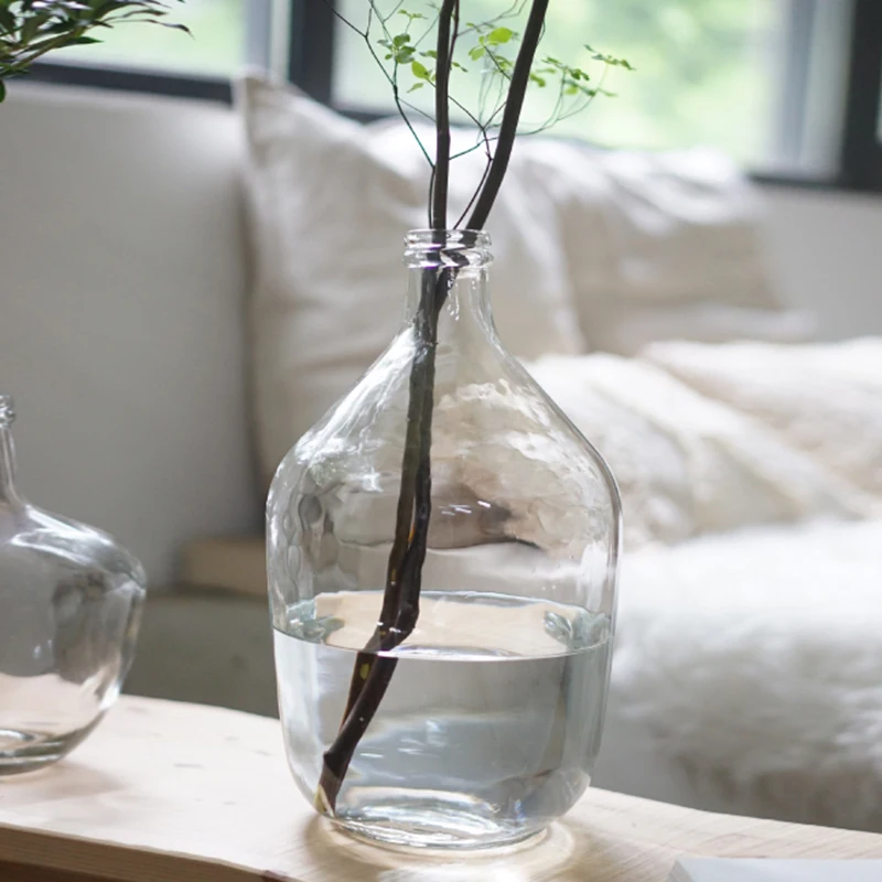 Стеклянная ваза прозрачные уличные современные дизайнерские декоративные вазы