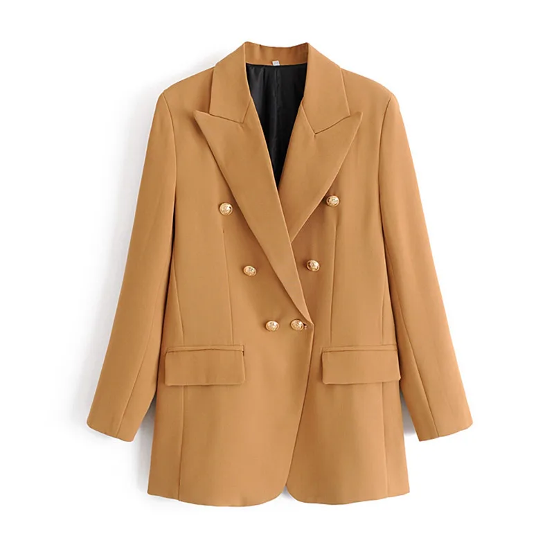 

Elegant Buttons Women Blazers Casual Long Sleeve Autumn Female Blazer Jackets Office Ladies Solid Blazers Feminino