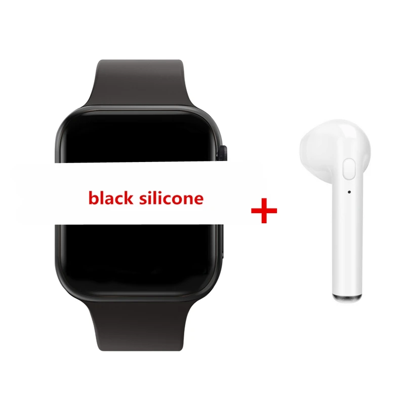 black add I7 Bluetooth Смарт-часы I7 1:1 Смарт-часы 44 мм чехол для iOS Android телефон с ЭКГ-шагомер пульса pk apple Watch series 5 - Цвет: black add I7