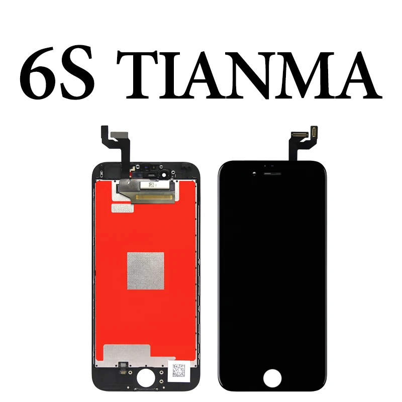 Премиум Версия Tianma для iPhone 5S, SE 6 6S Plus 7 8 Plus ЖК сенсорный экран Стекло сборка Бесплатный подарок без битых пикселей - Цвет: for iphone 6s black