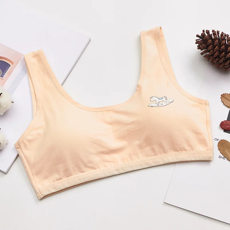 Тренировочный бюстгальтер для девочек 10 18 лет с принтом лошадей модное удобное