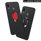 Чехол для Umidigi Power, роскошный 2019 мягкий черный силиконовый металлический чехол с кольцом на палец, чехол для Umidigi Power s 6,3 дюйма