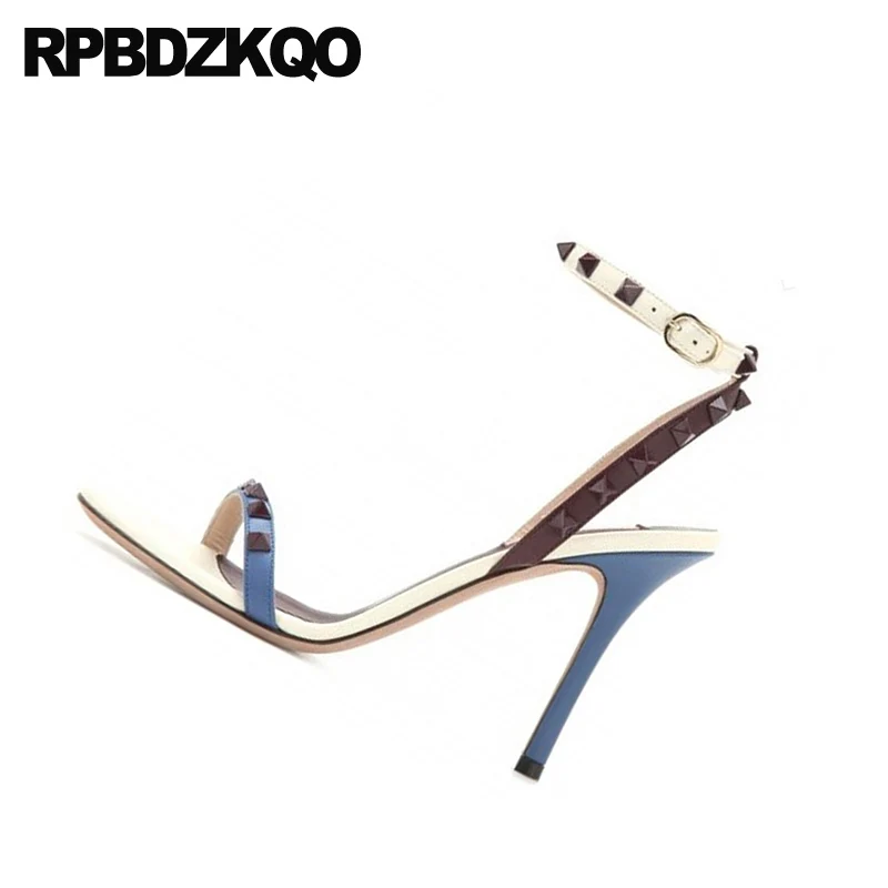 Модные туфли на шпильках Цвета Дизайнерские босоножки Роскошная женская 2021