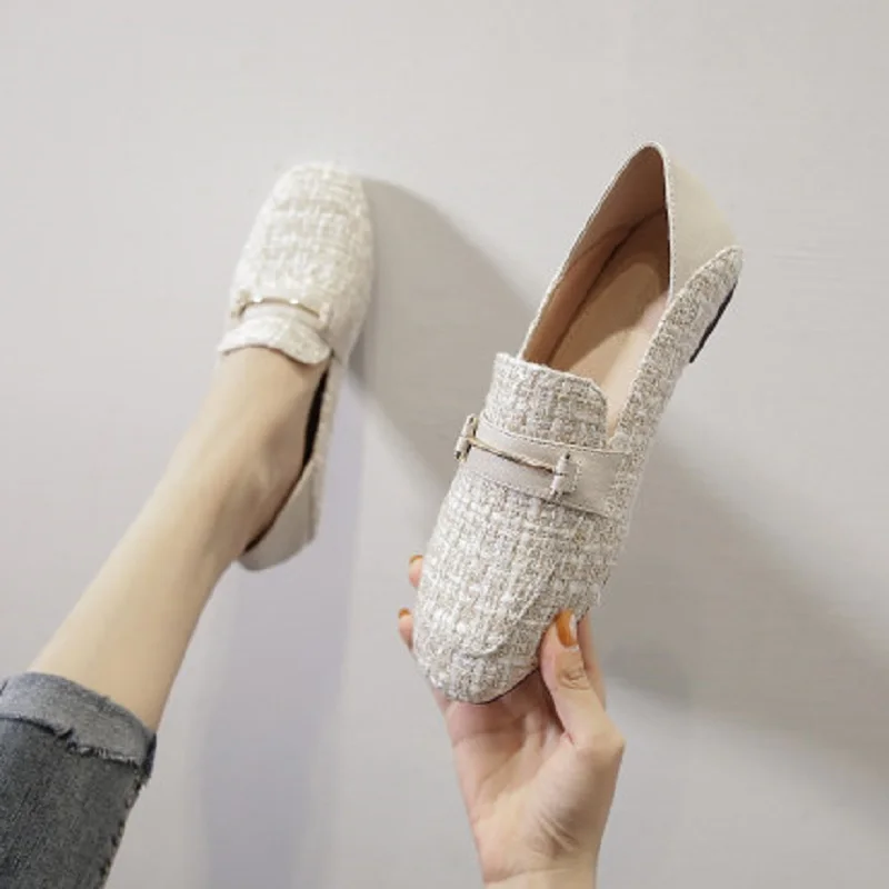 Женская обувь Новинка 2020 года сезон весна женские тонкие туфли на плоской