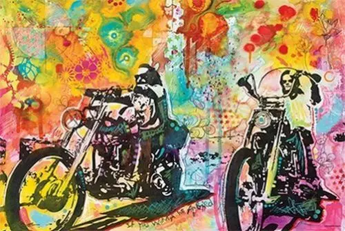 EASY RIDER-Дин Руссо искусство-картина шелковой фотографией 24x36 дюймов | Дом и сад