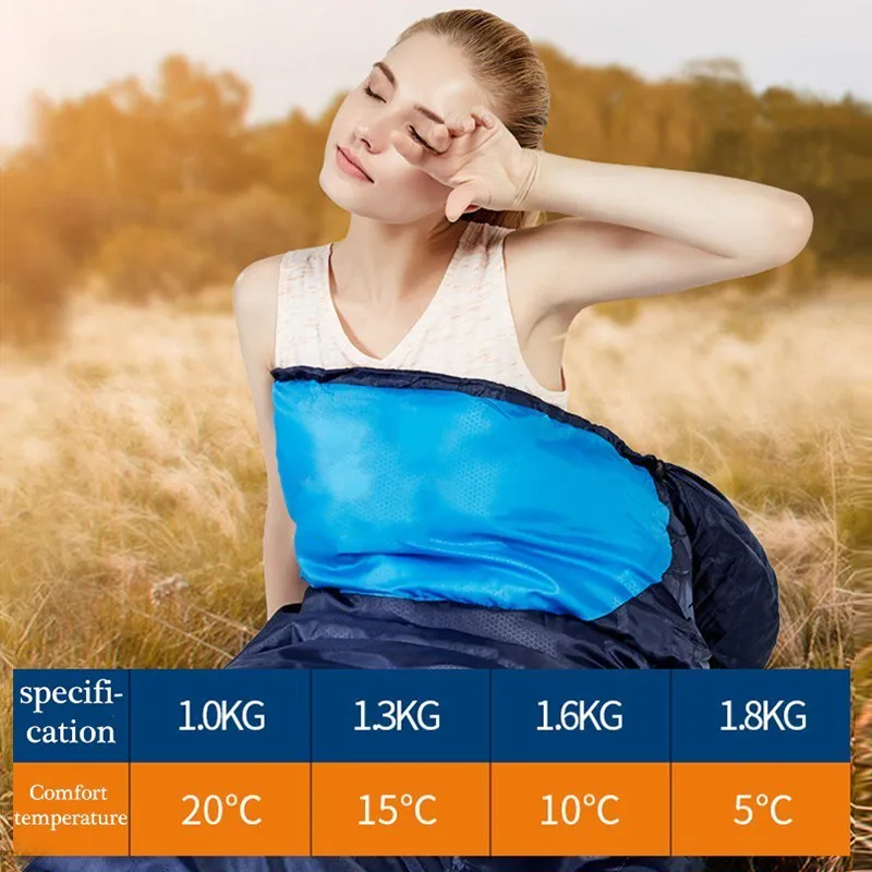 Спальный мешок для кемпинга легкий 4 сезона теплый и холодный конверт спальный