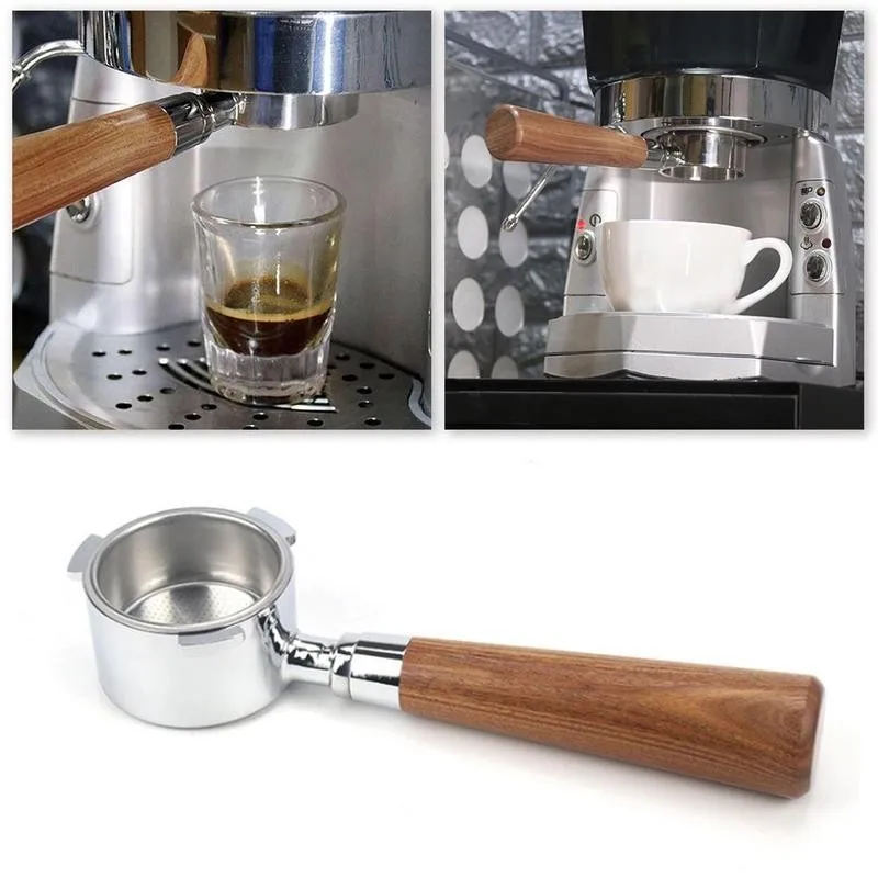 

51mm 3 Layer Coffee Filter 304 Steel Bottomless Clipboard Professional Espresso Filter Machine Handle Coffee Accessory