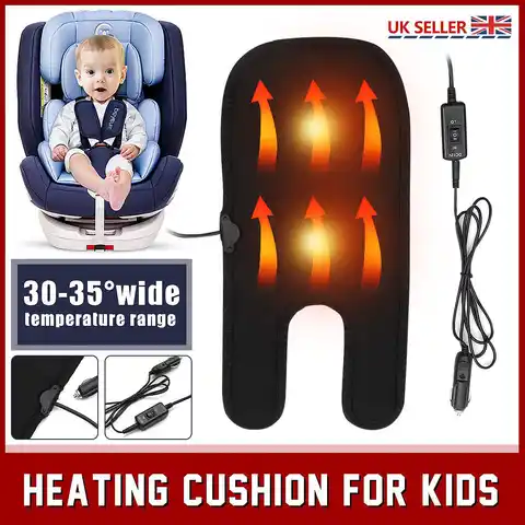 Автомобильная подушка сиденья с подогревом 12V чехол для детского сидения нагреватель для детского сиденья с регулируемой температурой-30 ~ + ...