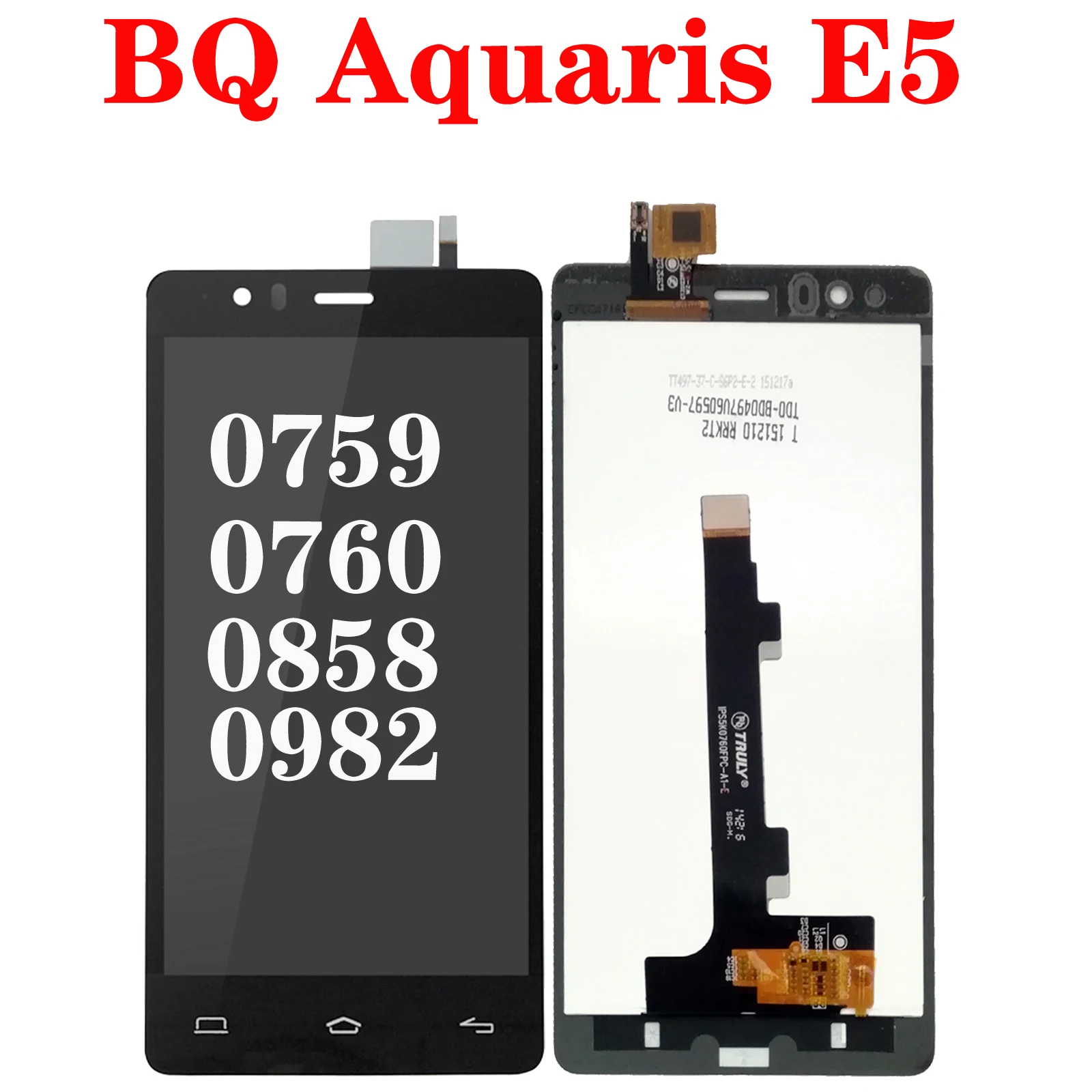 

100% Оригинальный Новый ЖК-дисплей с сенсорным экраном для BQ Aquaris E5 0759 0760 0858 0982