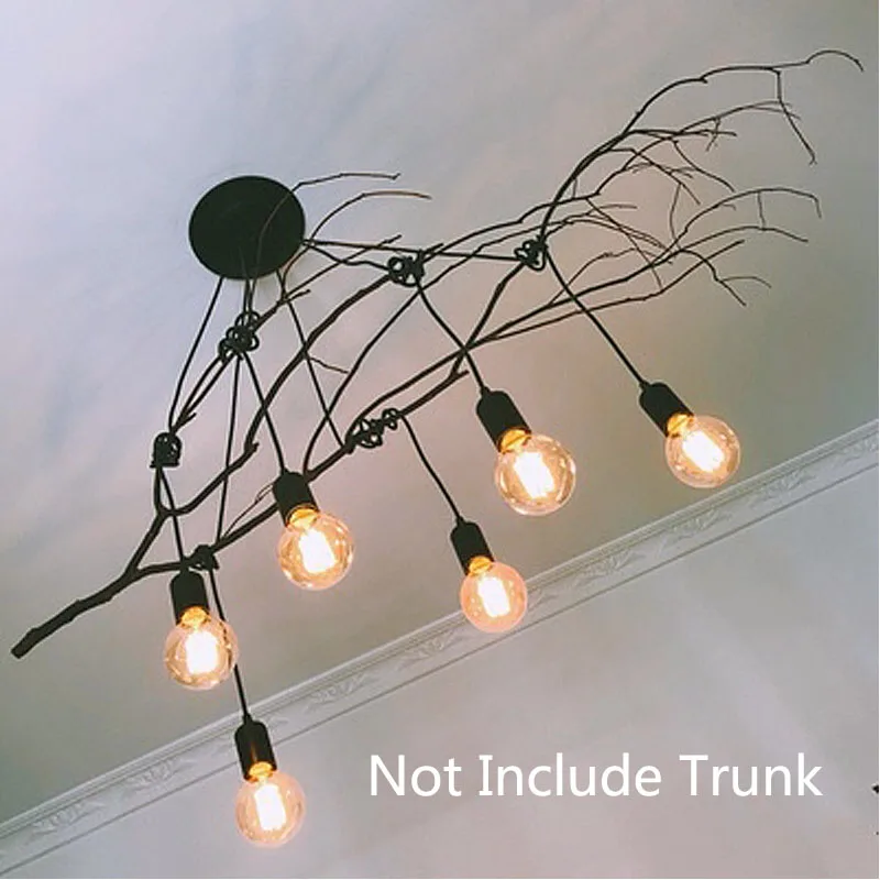 Промышленный 5/6 головок черный потолочный светильник винтажный паук