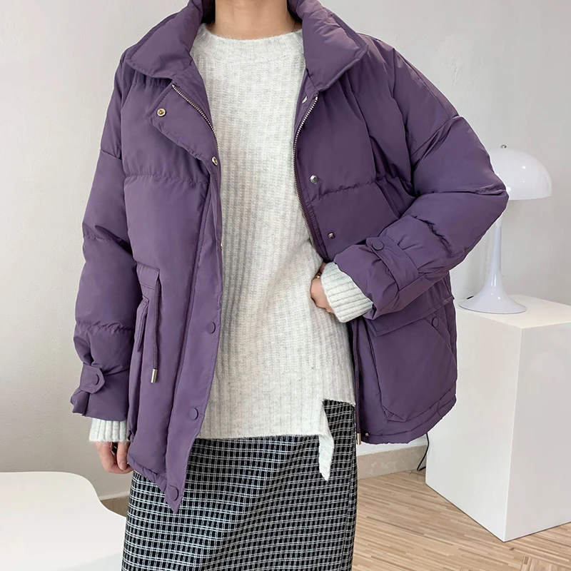 Jackets for Women Winter 2020 Casual Padded Puffer 4 Colors Korean Style Warm Coat Black Femme Parkas Autumn Women Clothing
